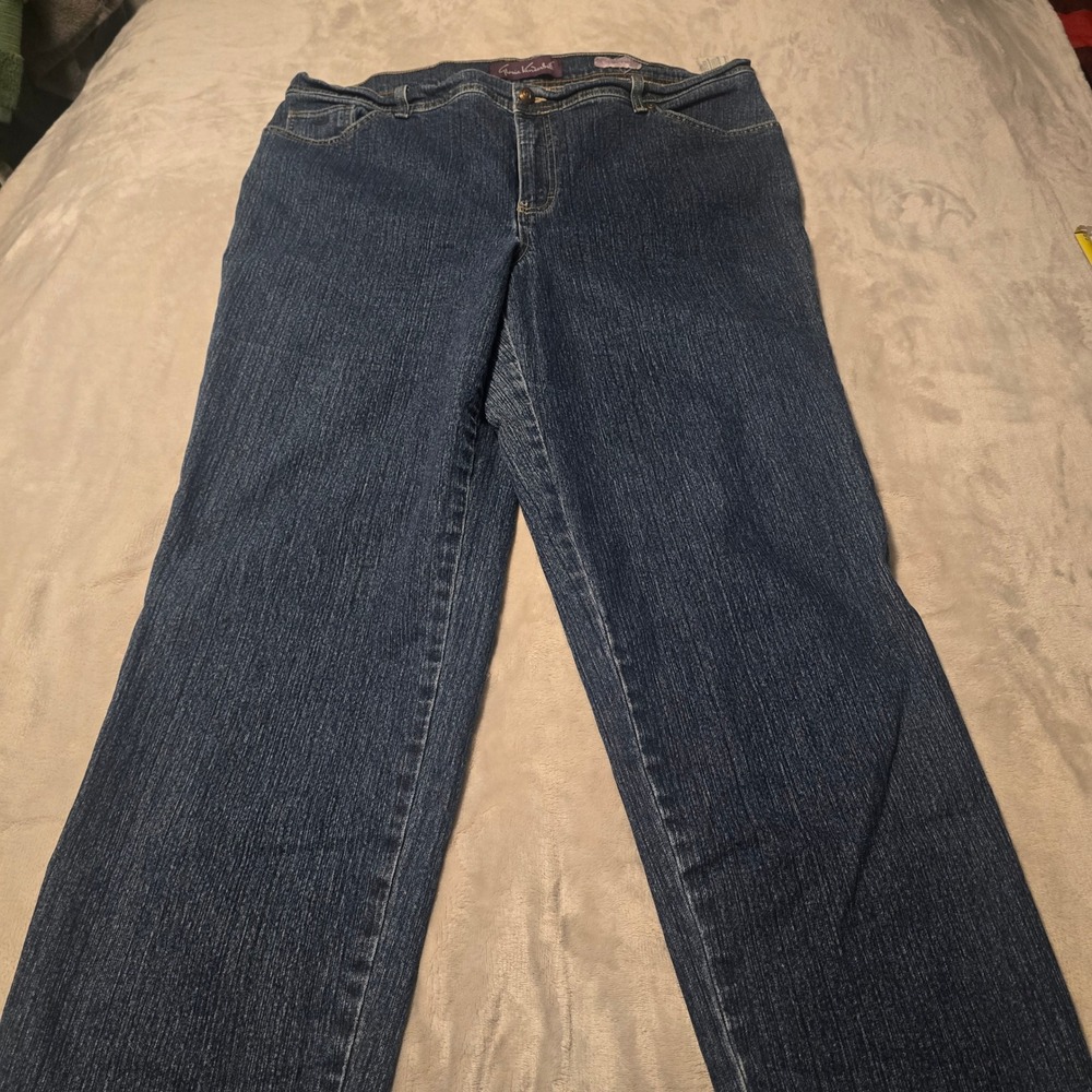 Gloria Vanderbilt Amanda Tapered High Rise Jeans Dark Wash Blue 20W Average